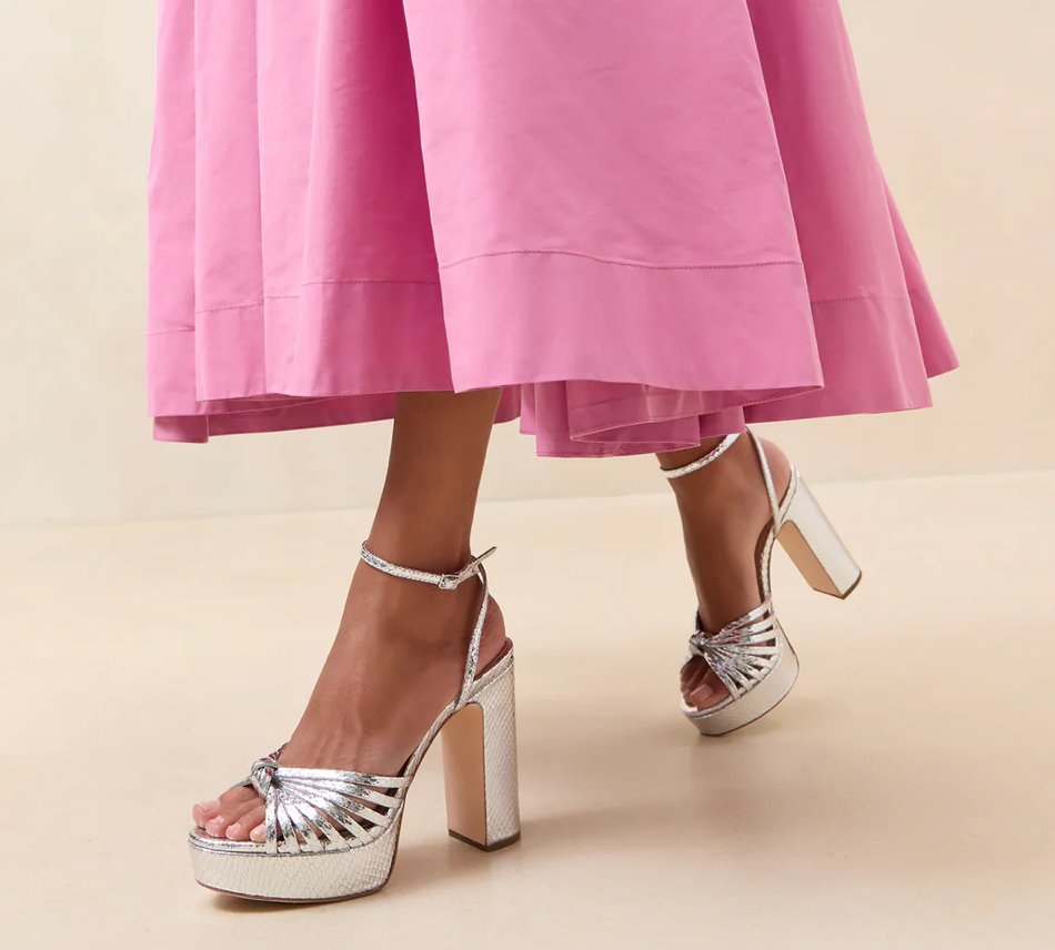 Rivka Silver Knot Platform Sandal Sandals - Heeled Sandals Loeffler Randall 