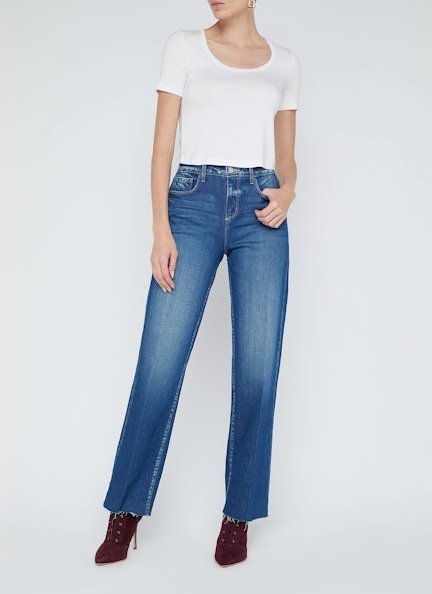 Tiana High Rise Wide Leg Ladera Denim - Straight L'Agence 