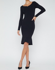 Felizia Long Sleeve Knit Dress Black