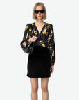 Turin Crepe Blouse Black Yoko Floral Print Tops - Blouses Zadig & Voltaire 