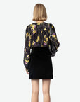 Turin Crepe Blouse Black Yoko Floral Print Tops - Blouses Zadig & Voltaire 