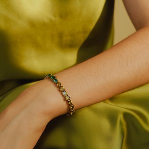 Tompkins Bracelet Green Multi Bracelets Mignonne Gavigan 