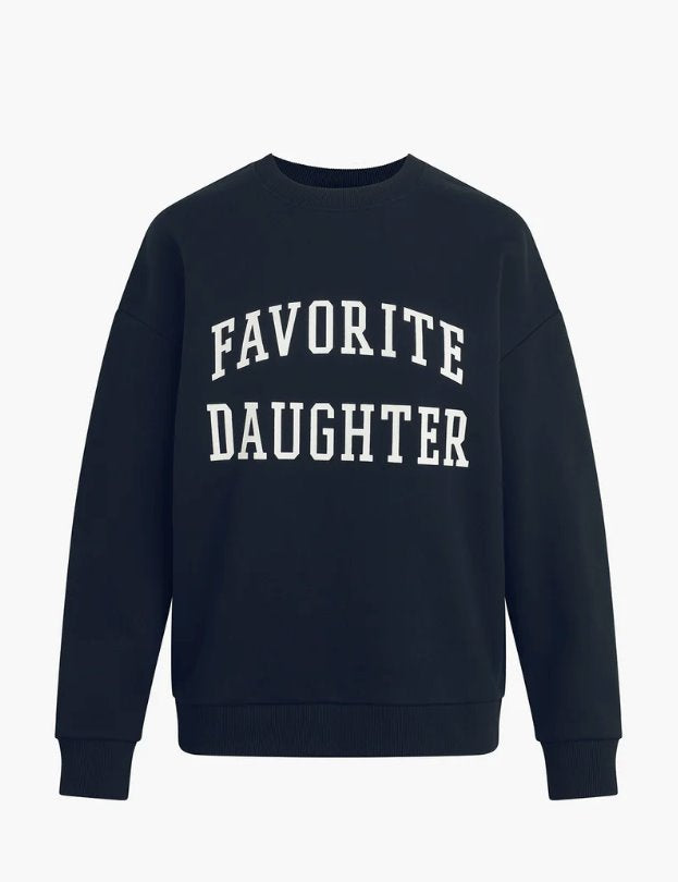 The Collegiate Sweatshirt Navy Tops - Sweatshirts Favorite Daughter 