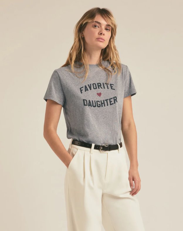 Favorite Daughter Tee Heather Grey Tops - Tees Favorite Daughter 