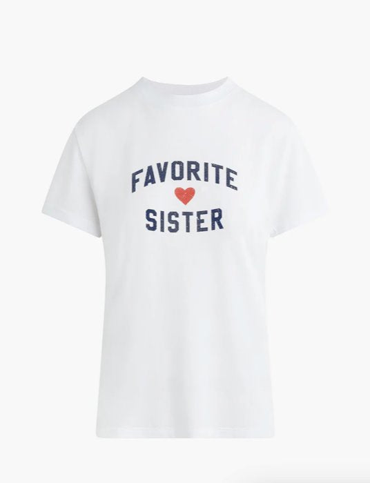 Favorite Sister Tee White Tops - Tees Favorite Daughter 