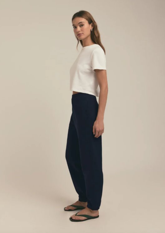 The Collegiate Jogger Navy Pants - Sweatpants Favorite Daughter 