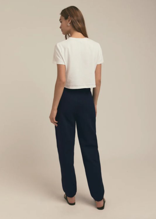 The Collegiate Jogger Navy Pants - Sweatpants Favorite Daughter 