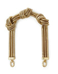 front view of the Clare v chain knot collar vintage gold on a white background