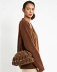 Velvet Game Brown Clutch Maria La Rosa 