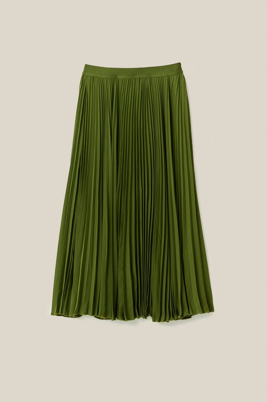 Pleated Maxi Skirt Green Skirts - Maxi Farm Rio 