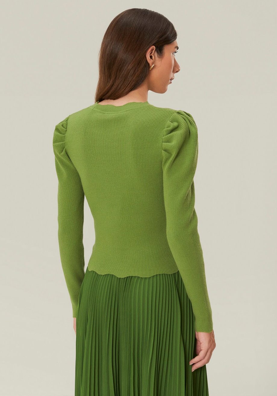 Knit Blouse Green Tops - Blouses Farm Rio 