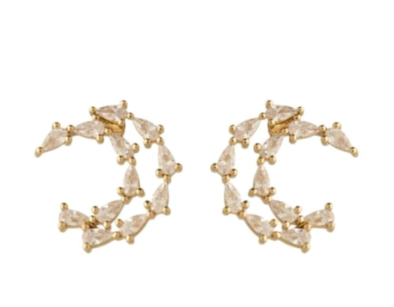 Bryant Studs Gold/Clear Earrings Mignonne Gavigan 