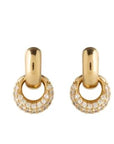 Essex Huggie Hoops Gold/Clear Earrings Mignonne Gavigan 