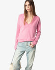 Vivi Patch Cashmere Sweater Phlox Sweater - V-Neck Zadig & Voltaire 