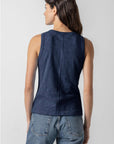 Back Seam Tank Navy Tops - Tanks Lilla P 