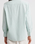 Eileen Relaxed Button Up Green Stripe Tops - Button Down Frank & Eileen 