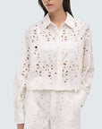Penelope Long Sleeve Shirt White Tops - Button Down Simkhai 