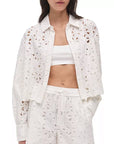 Penelope Long Sleeve Shirt White Tops - Button Down Simkhai 