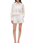 Penelope Long Sleeve Shirt White Tops - Button Down Simkhai 