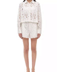 Penelope Long Sleeve Shirt White Tops - Button Down Simkhai 