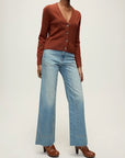 Solene Cashmere Cardigan Orange Brandy Sweater - Cardigans Veronica Beard 