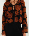 Leopard Hearts Knit Cardigan Sweater - Cardigans Farm Rio 