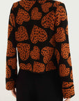 Leopard Hearts Knit Cardigan Sweater - Cardigans Farm Rio 