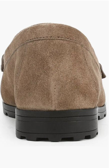 Penny Lug Suede Loafer Bark Flats - Loafer Veronica Beard - Shoes 