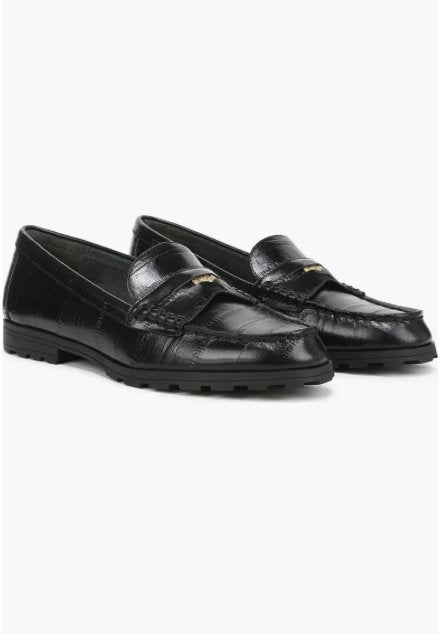 Penny Lug Loafer Black Flats - Loafer Veronica Beard - Shoes 