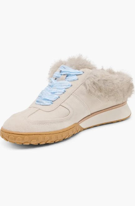 Izzey Plush Sneaker Taupe Suede Sneakers Dolce Vita 