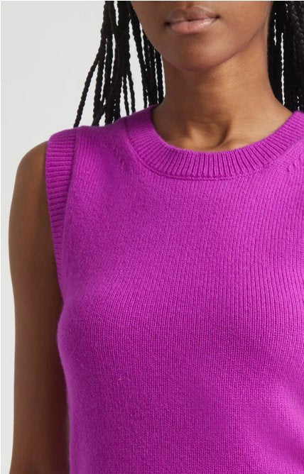 Ian Cashmere Sweater Vest Fuchsia Sweater - Vest A.L.C 