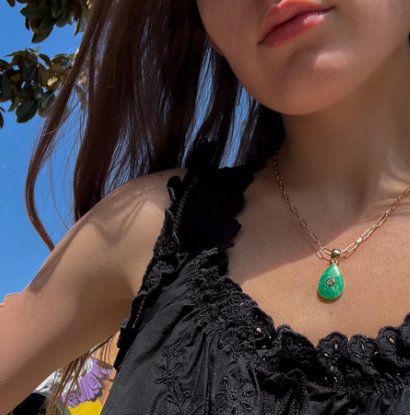 Bardot Chrysoprase Bail Charm Necklaces Thatch 