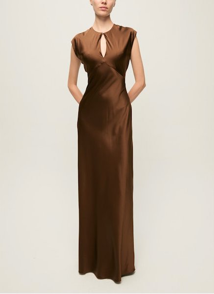 Nelzy Dress Walnut Dresses - Maxi Veronica Beard 