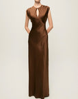 Nelzy Dress Walnut Dresses - Maxi Veronica Beard 