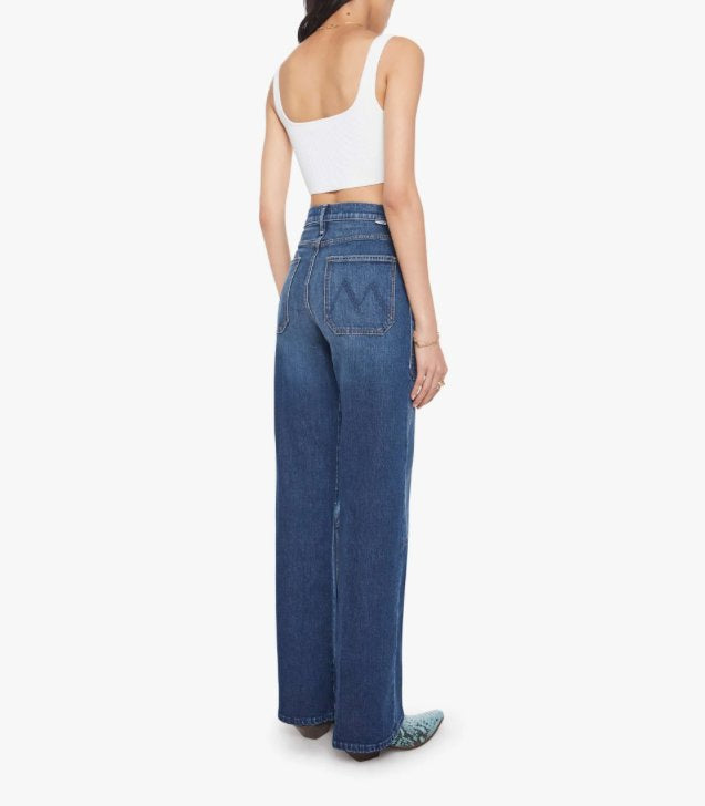 The Lasso Utility Sneak Shine On Denim - Flare & Wide Leg Mother 
