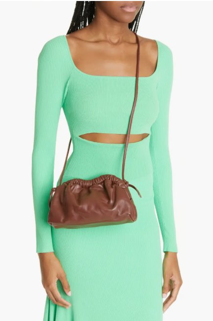 Mini Cloud Clutch Chocolate Clutch Mansur Gavriel 