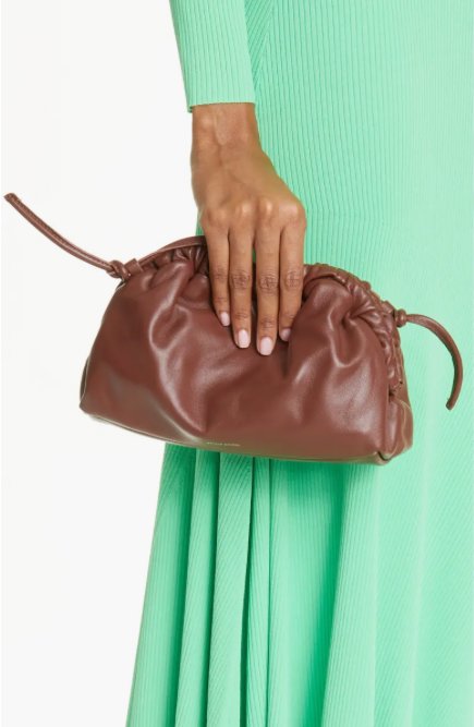 Mini Cloud Clutch Chocolate Clutch Mansur Gavriel 