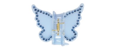 Mini Butterfly Clip Baby Blue Rhinestones Beauty & Hair Emi Jay 