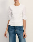 Junia Top White Tops - Tees Veronica Beard 