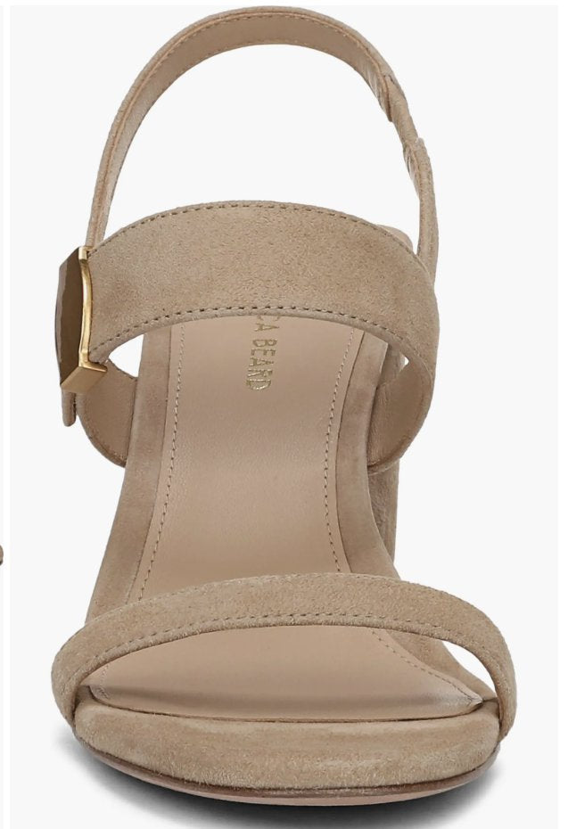 Genetta Slingback Sandal Sand Suede Sandals - Heeled Sandals Veronica Beard - Shoes 