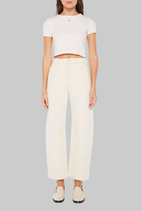 Half Pipe Ankle Act Natural Denim - Flare & Wide Leg Mother 