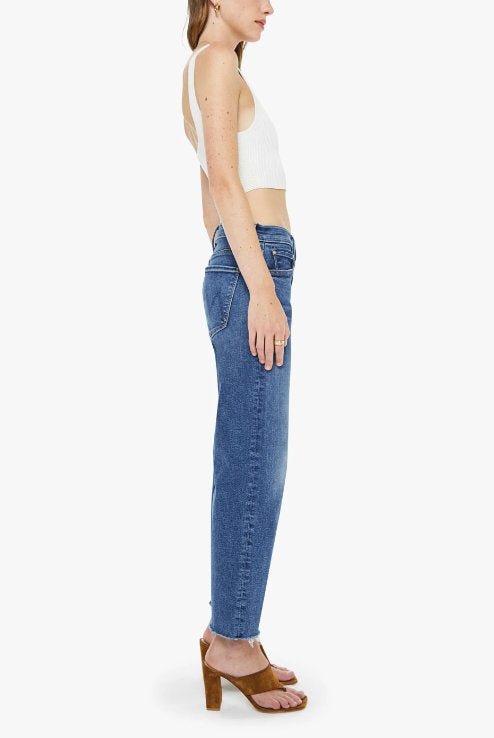 Newbie Ankle Fray Denim - Straight Mother 