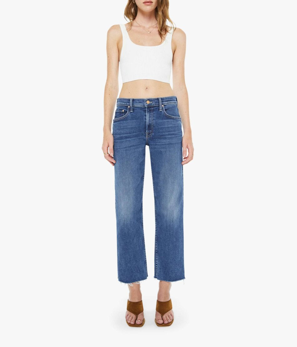 Newbie Ankle Fray Prized Possession Denim - Straight Mother 