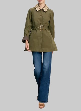 Langham Dickey Coat Army Jackets - Dickey Veronica Beard 