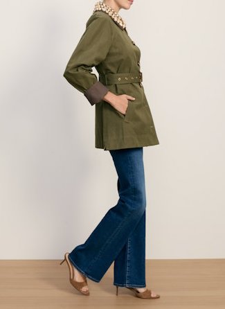 Langham Dickey Coat Army Jackets - Dickey Veronica Beard 