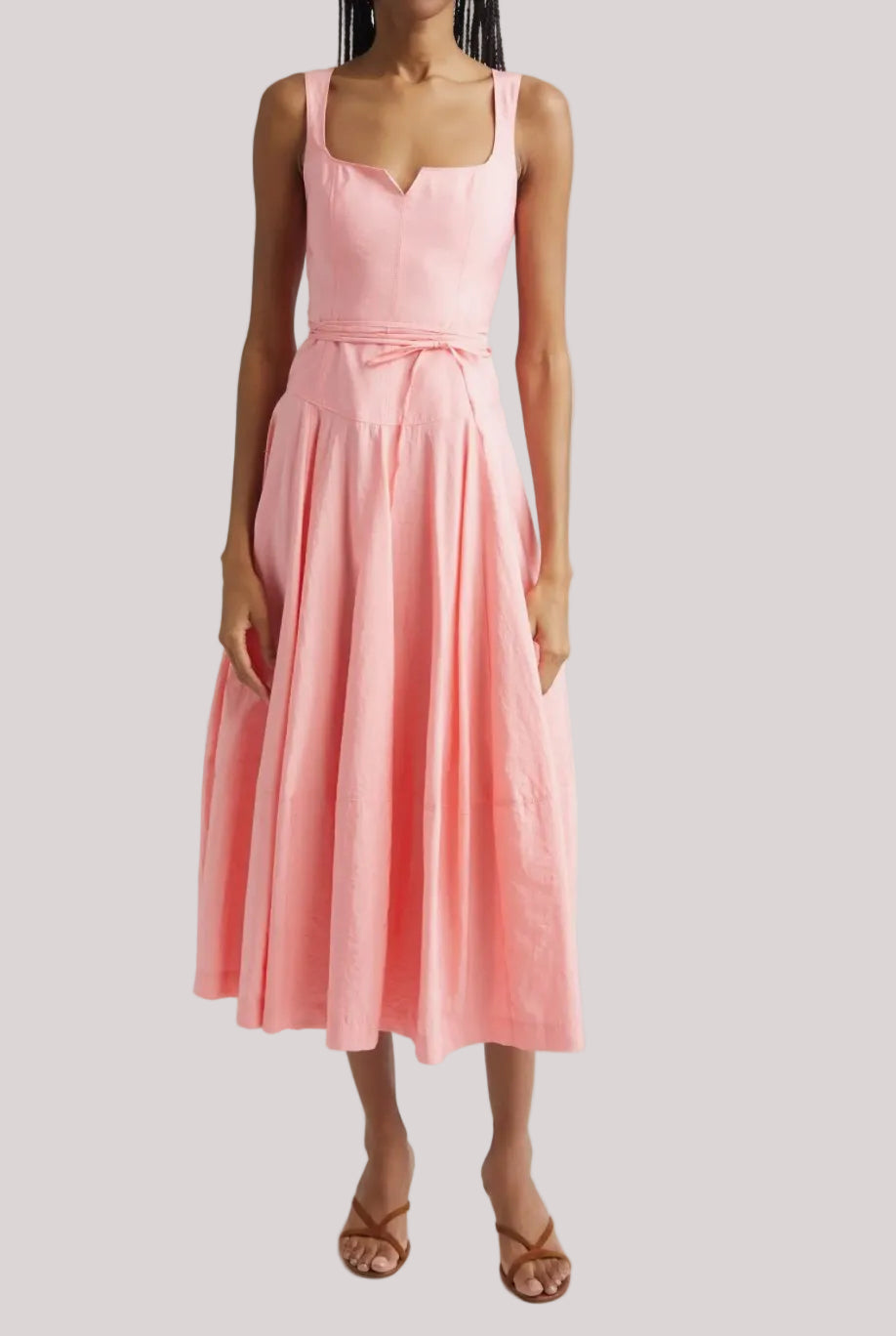 Jerome Dress Seashell Pink Dresses - Midi Cinq A Sept 