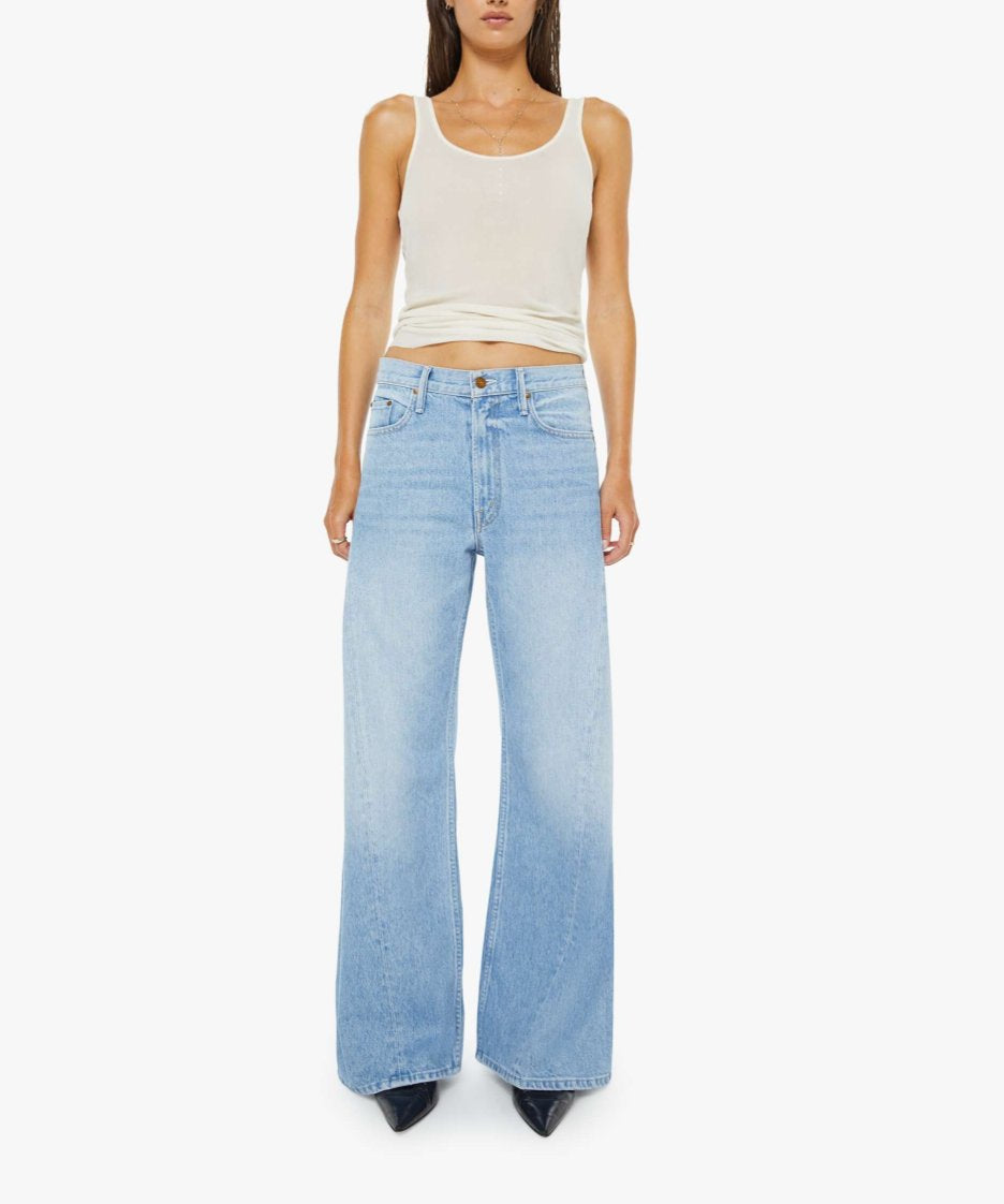 The Lemon Twist Sneak Munchies Denim - Flare & Wide Leg Mother 