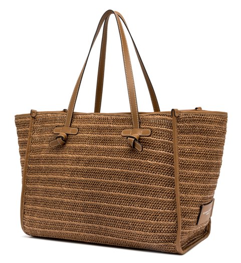 Large Marcella Raffia Caramello Hobo & Shoulder Gianni Chiarini 