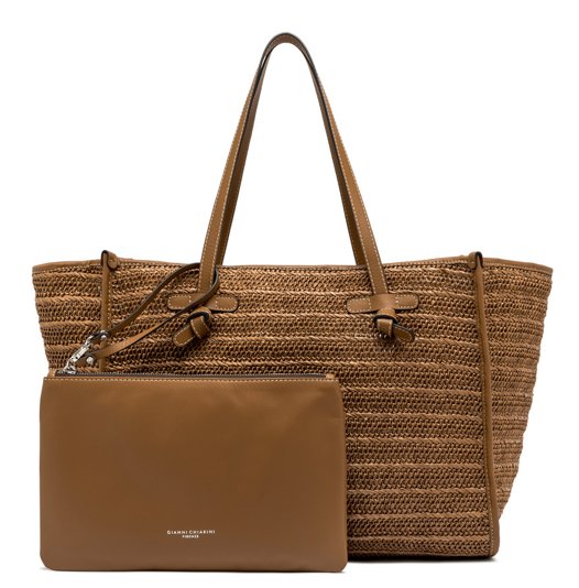 Large Marcella Raffia Caramello Hobo & Shoulder Gianni Chiarini 
