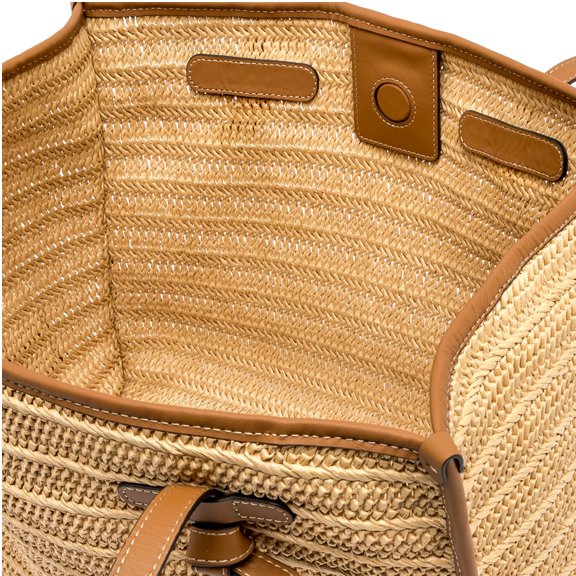 Large Marcella Raffia Natural Tote & Satchel Gianni Chiarini 